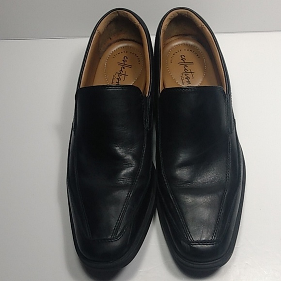 CLARKS Ultimate Comfort Collection Men's Black Slip -on Shoe size 9 1/2 M - Picture 2 of 11